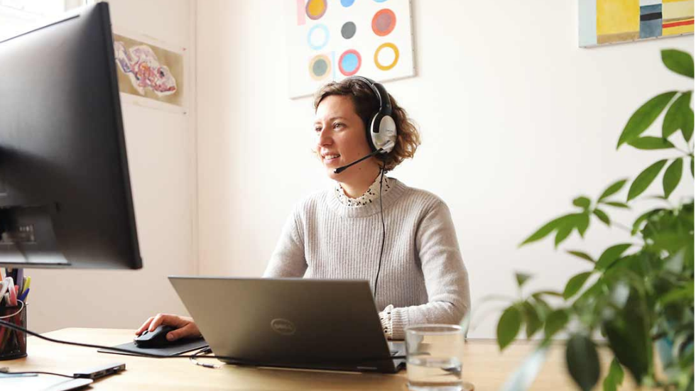 Une de nos formatrice en visioconférence